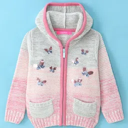 Wingsfield Full Sleeves Sequin Butterfly Embellished Hoodie - Multi Colour-image-19