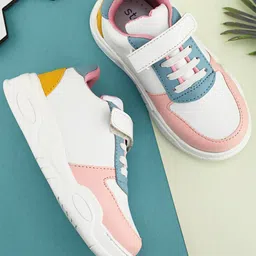 Steprite Colour Blocked Velcro Closer Sneakers - Pink & White-picture-12