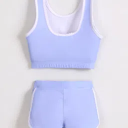 Mark & Mia Sleeveless Two Piece Swimsuit with Rainbow Print - Light Blue image 2