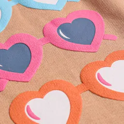 Tango Knit Full Length Fleece and Woollen Bottom With Sunglasses Print - Light Brown image 3