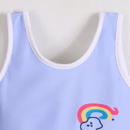 Mark & Mia Sleeveless Two Piece Swimsuit with Rainbow Print - Light Blue image 3