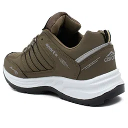 asian Colour Blocked Lace Up Running Shoes - Mousse image 5