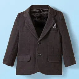 Robo Fry Cotton Knit Full Sleeves Solid Blazer With Printed Inner Tee - Black & White image 4