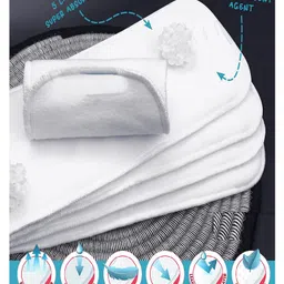 Joy Buzz Baby Adjustable Reusable Microfiber Bamboo Soaker Wet-Free Insert Pads For Cloth Diapers Nappies Quick Dry (0-24 Months) - Pack Of 14 image 4