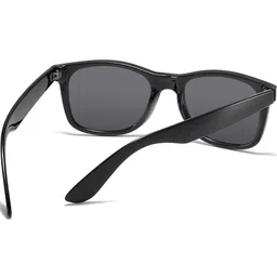 Arzonai Unisex Black Lens & Black Square Sunglasses with UV Protected Lens image 2