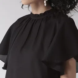 Style Quotient Women Black Solid Top image 5