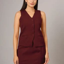 BRINNS Burgundy Waistcoat With Skirt-picture-27