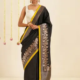 Jaypore Black Silk Banarasi Saree-picture-38