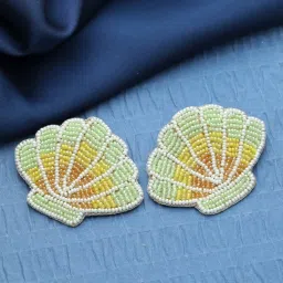 Aatmana Multi-coloured Artificial Beads Studded Cloud Shaped Stud Earrings for Women image 1