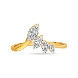 Mia By Tanishq Nature's Finest 14k Yellow Gold Organic Whirl Diamond Ring image 1