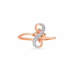 Mia By Tanishq Nature's Finest 14k Rose Gold Infinity Sparkle Diamond Ring image 1