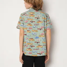 Jack & Jones Junior Sage Green Printed Shirt image 2