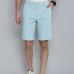 Levi's Blue Cotton Regular Fit Printed Shorts image 1