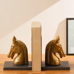 S. G. Home Golden & Grey Canter Bookend Art Piece image 2
