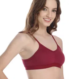 AROUSY Maroon & Beige Cotton Beginner's Bras - Pack Of 3 image 2