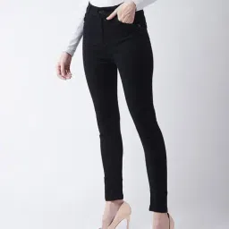 DOLCE CRUDO Black Slim Fit High Rise Stretchable Jeans image 3