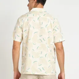 Lee Beige Comfort Fit Printed Cotton Shirt image 2