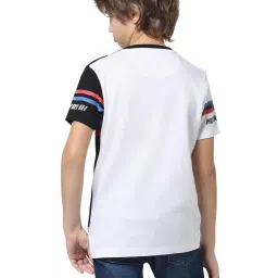 Jack & Jones Junior Boys White & Black Cotton Printed T-Shirt image 2