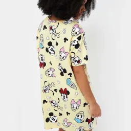 Ginger by Lifestyle Yellow Cotton Printed Sleep Tees image 2