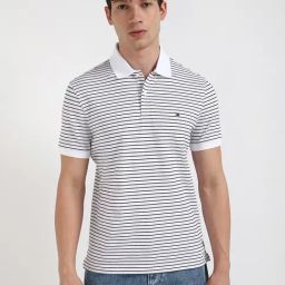 Tommy Hilfiger White & Desert Sky Regular Fit Polo T-Shirt-picture-28