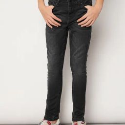 Jack & Jones Junior Dark Grey Solid Jeans-image-68