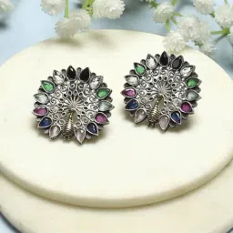 Biba Multicolor Navratan Casual Studs-picture-24