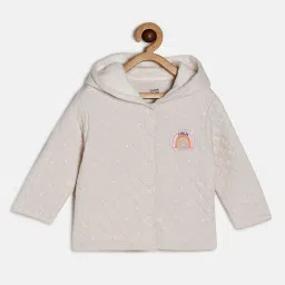 MINIKLUB Kids Grey Printed Full Sleeves Jacket image 1