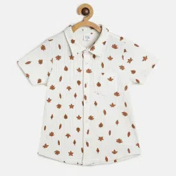 MINIKLUB Kids White Printed Shirt image 1