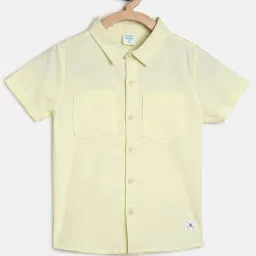 MINIKLUB Kids Light Yellow Solid Shirt image 1