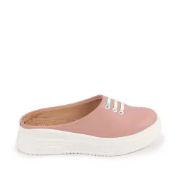Fausto Women's Pink Mule Shoes image 2