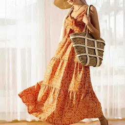 STYLECAST X KASSUALLY Ethnic Motifs Print Maxi Dress image 5