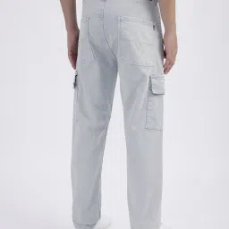 Pepe Jeans Sky Blue Cotton Straight Fit Cargo Jeans image 2