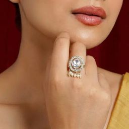 Teejh Jhilmil Light Gold Ring-picture-13