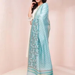 Fabindia Blue Printed Dupatta image 2