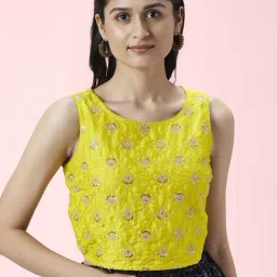 Akkriti by Pantaloons Green Embellished Crop Top-picture-10