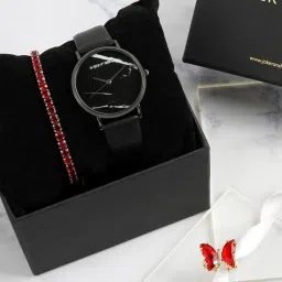 Joker & WItch JWLT557 Analog Watch with Bracelet and Ring Gift Set for Women image 1