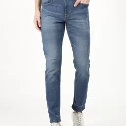 Lee Blue Slim Fit Lightly Washed Jeans-picture-19