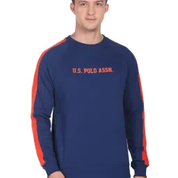 U.S. Polo Assn. Navy Cotton Regular Fit Self Pattern Sweatshirt-image-23