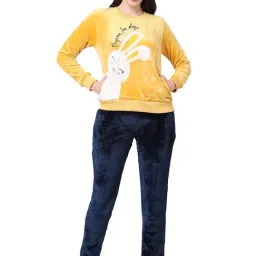 Sweet Dreams Yellow & Navy Sweatshirt With Lounge Pants-image-76