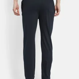 Octave Navy Blue Cotton Regular Fit Trackpants image 2