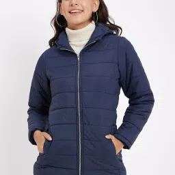 Okane Navy Regular Fit Hooded Jacket image 1