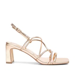 London Rag Women's Golden Back Strap Sandals image 1