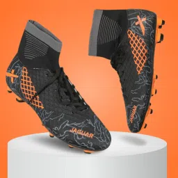 Vector X Men's Black & orange Football Shoes image 1