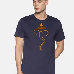 BLACK RADIO Navy Slim Fit Printed Cotton Crew T-Shirt-picture-10