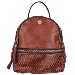 KOMPANERO Tan Leather Small Backpack-picture-11