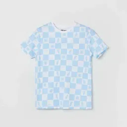 Fame Forever by Lifestyle Kids Blue & White Cotton Printed T-Shirt-picture-28