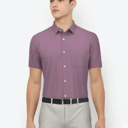Peter England Purple Regular Fit Shirt image 1