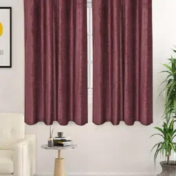 Saral Home Mauve 4x5 ft. Reversible Satin & Velvet Blackout Curtain Pack of 2-image-71