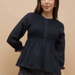 Fame Forever By Lifestyle Navy Regular Fit Top-picture-13