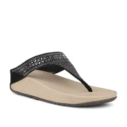Inc.5 Women's Black Thong Wedges image 2